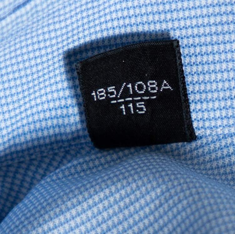 مملوكة مسبقًا Tom Ford Sky Blue Cotton Patterned Shirt XXL 