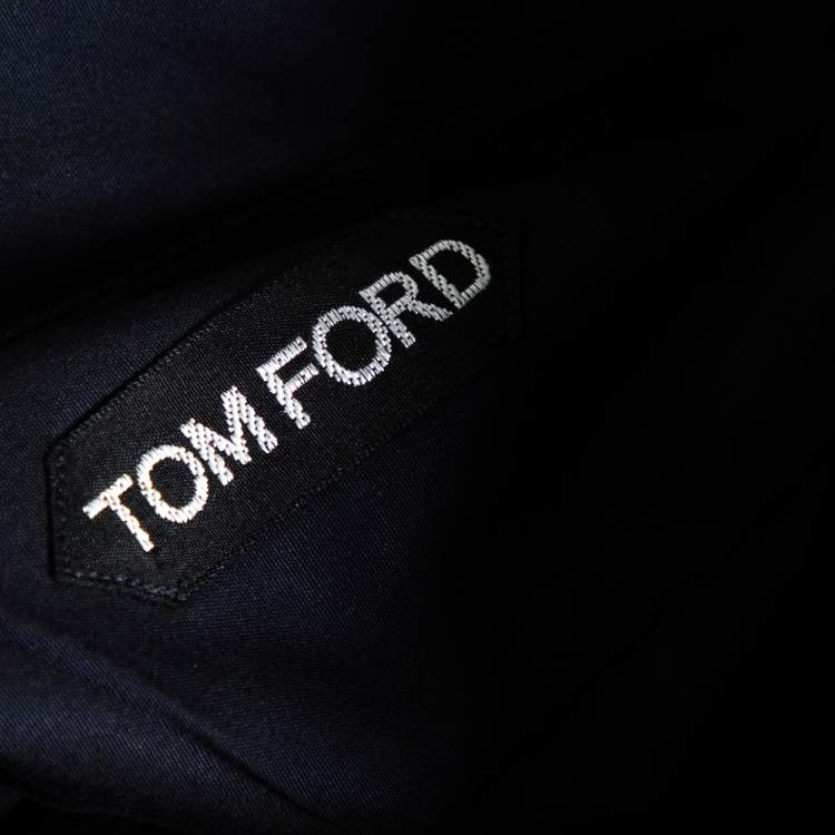 Pre Owned Tom Ford Two Tone Coated Cotton Button Front Shirt XXL 