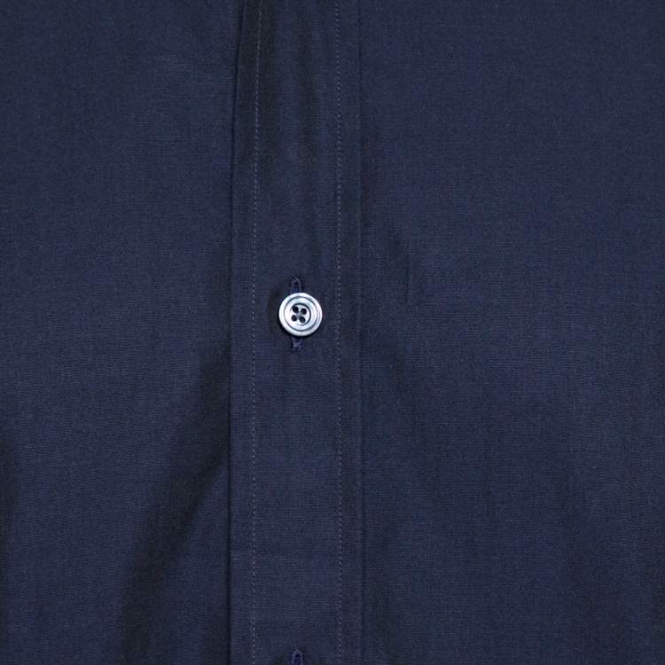Pre Owned Tom Ford Two Tone Coated Cotton Button Front Shirt XXL 
