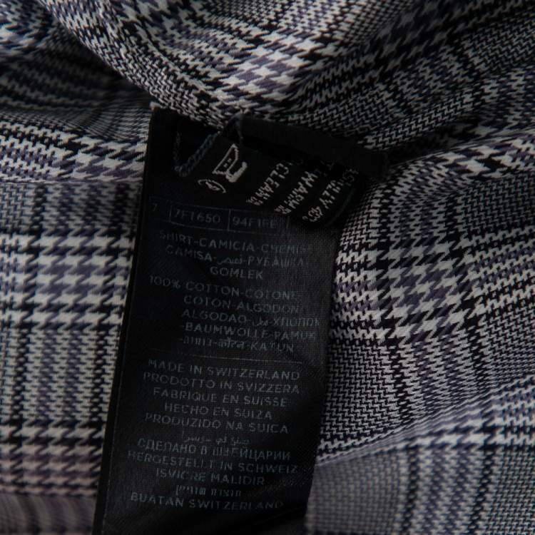 Pre Owned Tom Ford Grey Checkered Cotton Button Front Shirt XL  