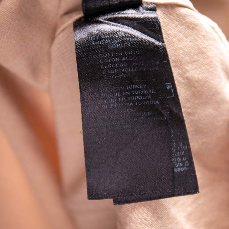 Pre Owned Tom Ford Beige Cotton Patch Pocket Detail Button Front Shirt XL