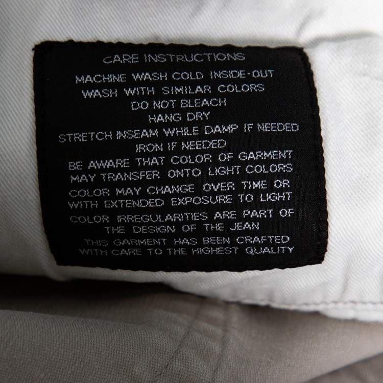 Pre Owned Tom Ford Light Beige Denim Straight Fit Stretch Jeans M