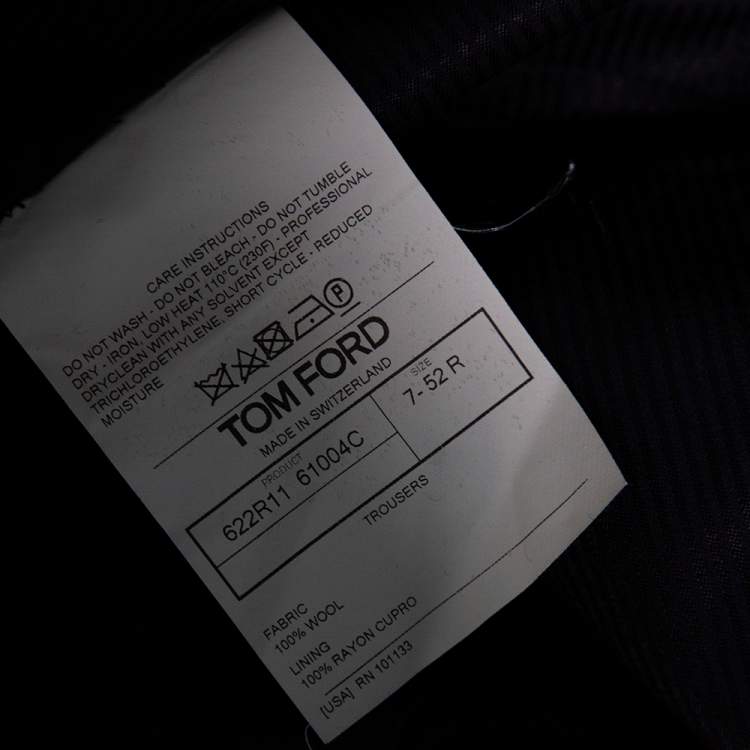 Pre Owned Tom Ford Navy Blue Wool O' Connor Formal Pants XL
