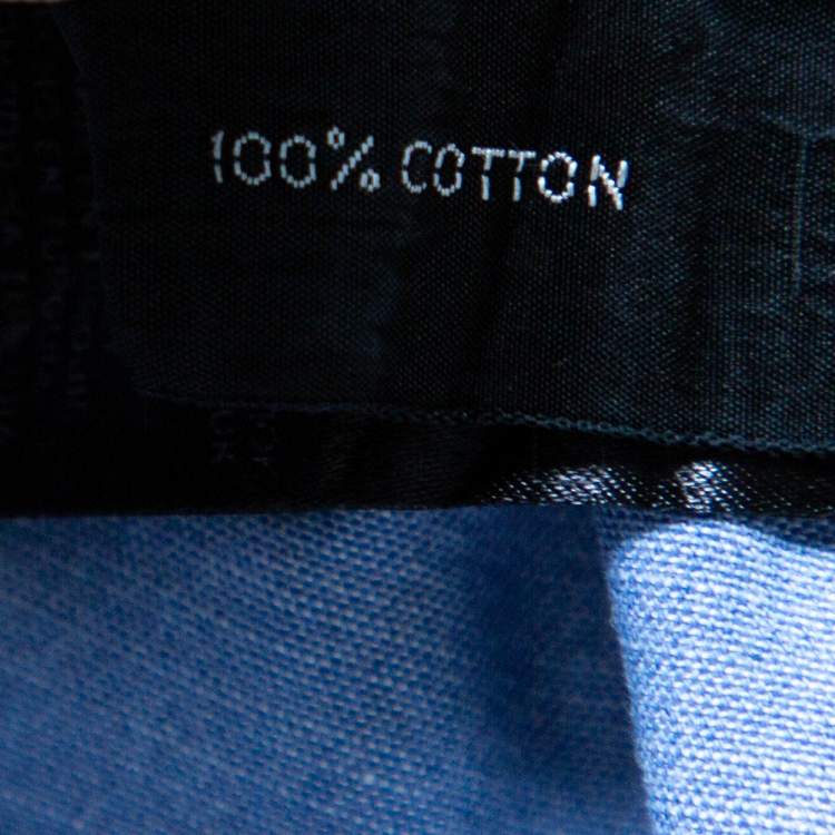 Pre Owned Tom Ford Light Blue Chambray Cotton Patch Pocket Detailed Button Front Shirt XL