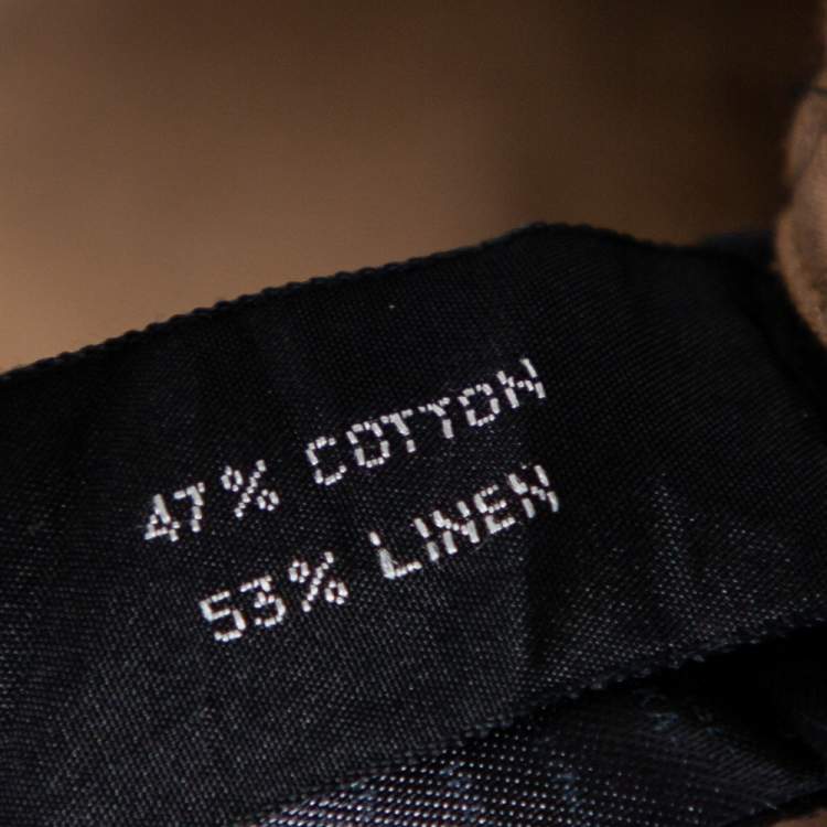 Pre Owned Tom Ford Light Brown Linen Patch Pocket Detailed Button Front Shirt XL