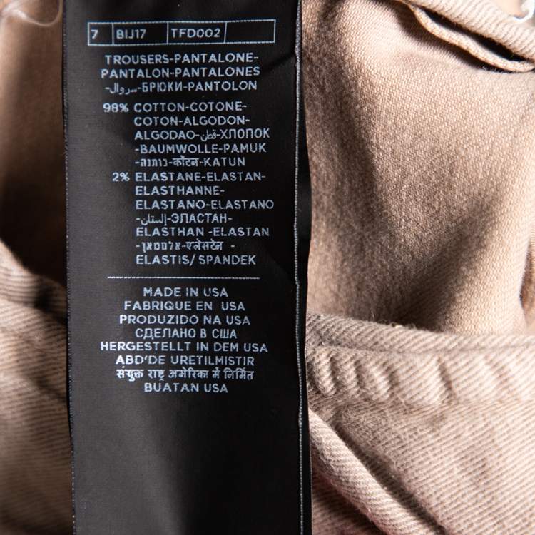 Pre Owned Tom Ford Beige Denim Straight Fit Jeans L