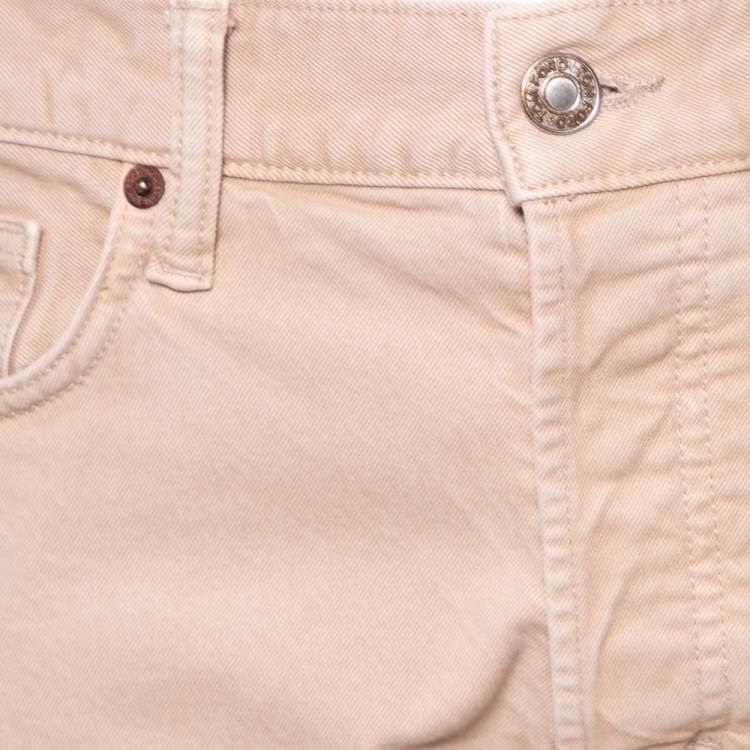 Pre Owned Tom Ford Beige Denim Straight Fit Jeans L