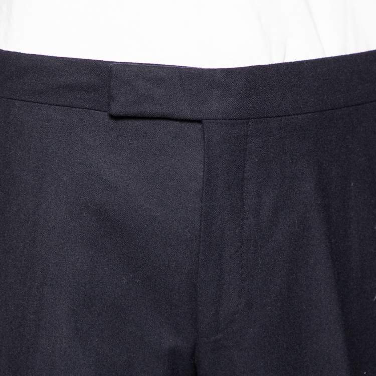 Pre Owned Tom Ford Navy Blue Wool Straight Leg Pants XL