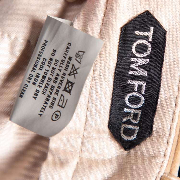 Pre Owned Tom Ford Beige Corduroy Straight Leg Pants L