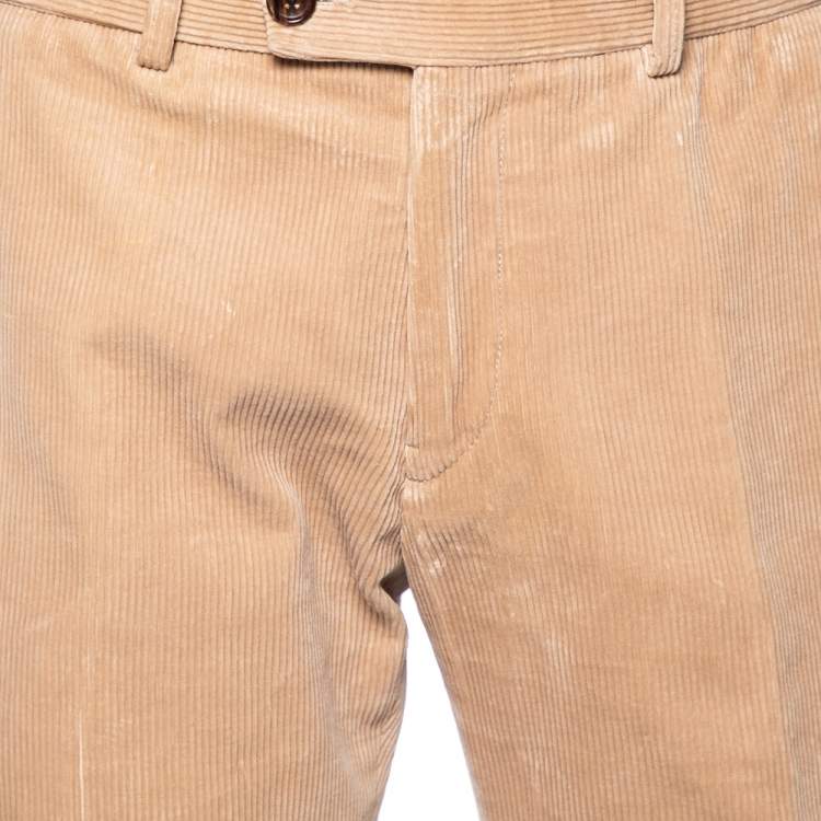 Pre Owned Tom Ford Beige Corduroy Straight Leg Pants L