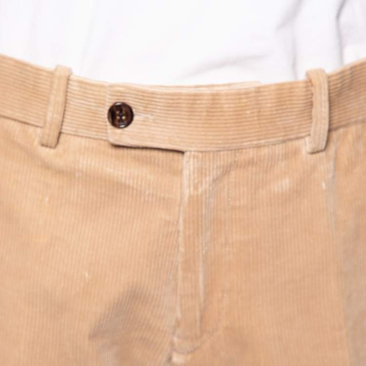 Pre Owned Tom Ford Beige Corduroy Straight Leg Pants L
