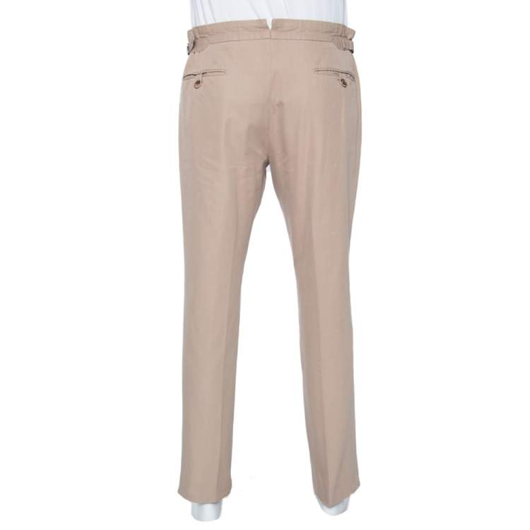 Pre Owned Tom Ford Beige Cotton Formal Pants XL