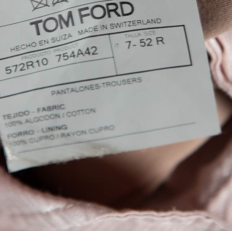 Pre Owned Tom Ford Beige Cotton Formal Pants XL
