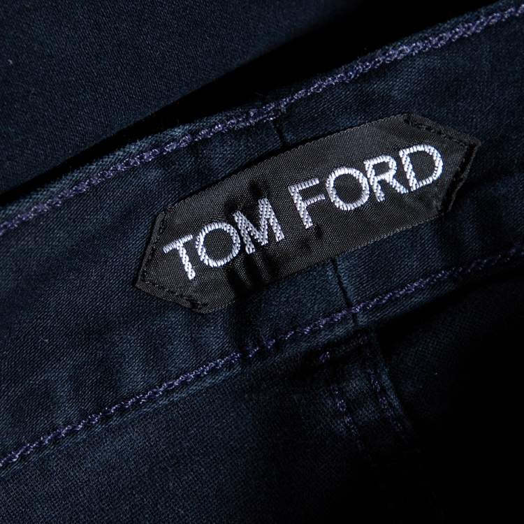 Pre Owned Tom Ford Blue Cotton Straight Fit Jeans L