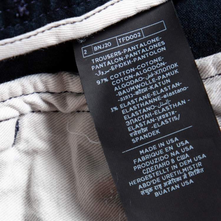 Pre Owned Tom Ford Blue Cotton Straight Fit Jeans L