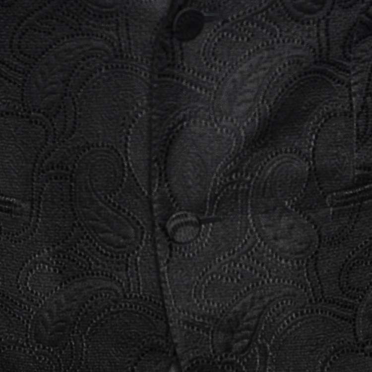Pre Owned Tom Ford Black Textured Silk & Wool Single Breasted Blazer S