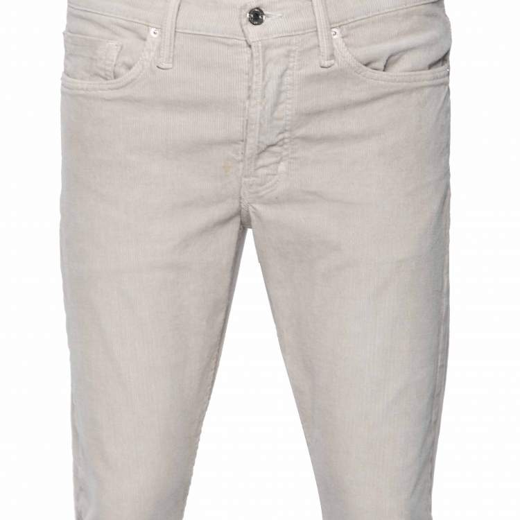 Pre Owned Tom Ford Grey Corduroy Slim Fit Pants L