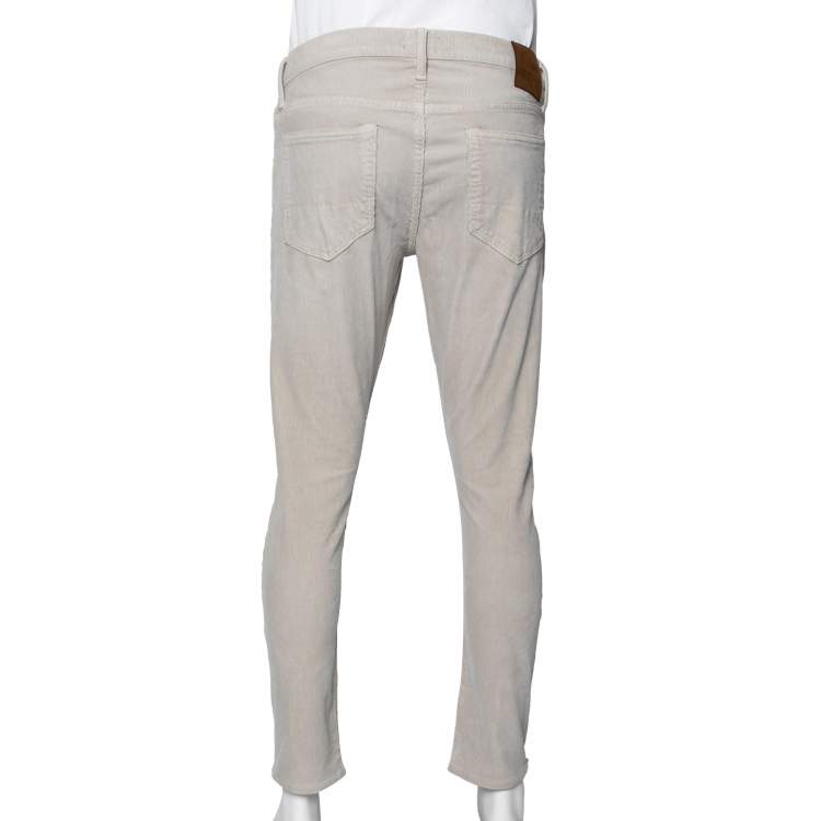 Pre Owned Tom Ford Grey Corduroy Slim Fit Pants L