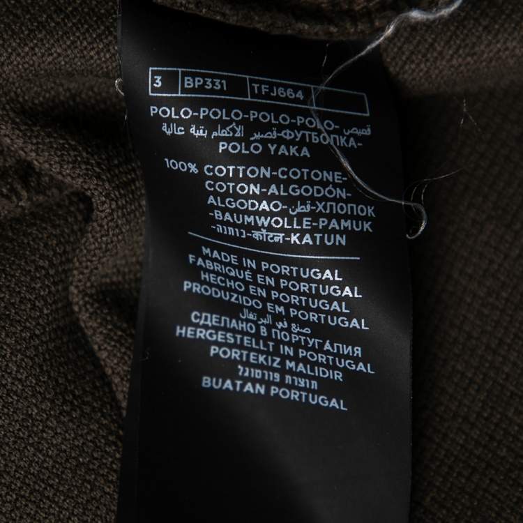 Pre Owned Tom Ford Green Cotton Pique Short Sleeve Polo T-Shirt M