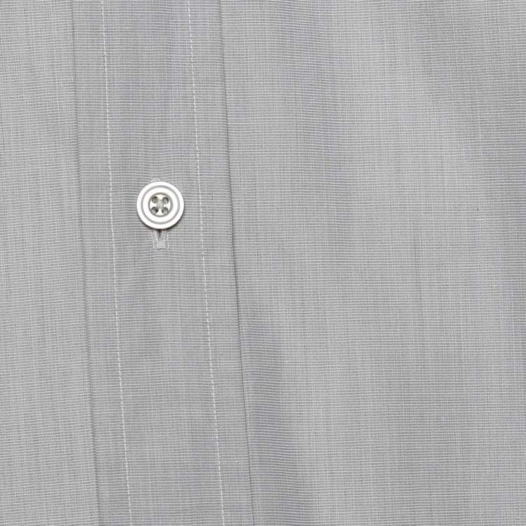Pre Owned Tom Ford Light Grey Cotton Button Front Shirt L