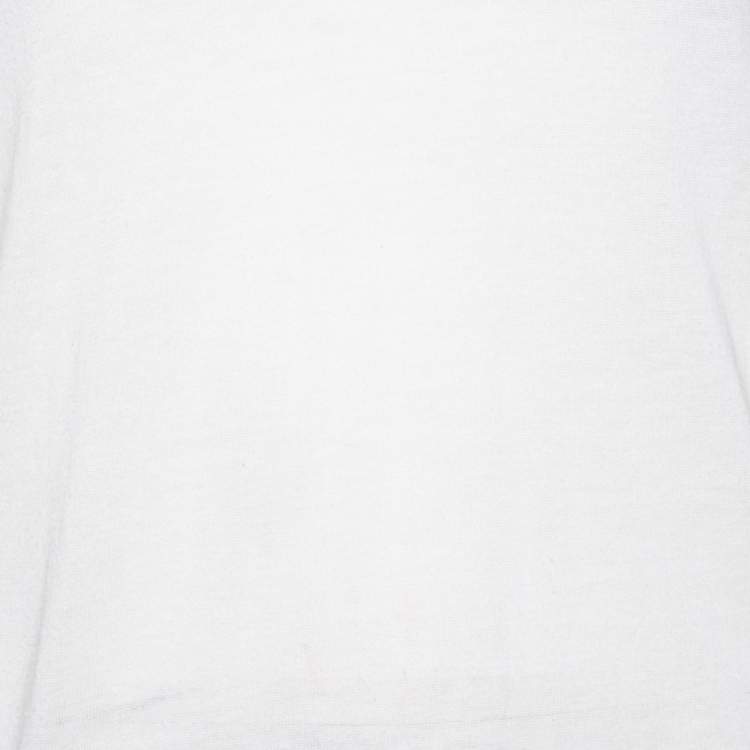 مملوكة مسبقًا Tom Ford White Knit Long Sleeve T-Shirt XXL