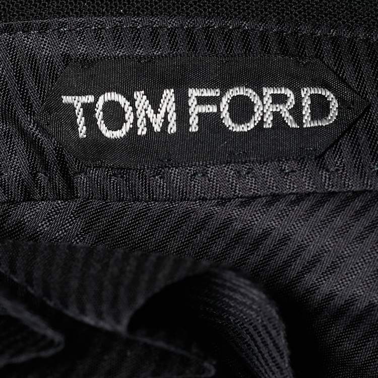 مملوكة مسبقًا Tom Ford Black Wool O' Connor Pants XXXL