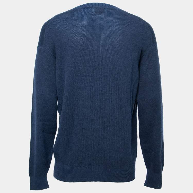 مملوكة مسبقًا Tom Ford Navy Blue Cashmere Knit Sweater XXL