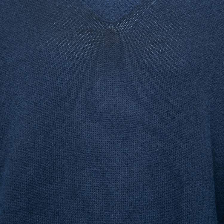 مملوكة مسبقًا Tom Ford Navy Blue Cashmere Knit Sweater XXL