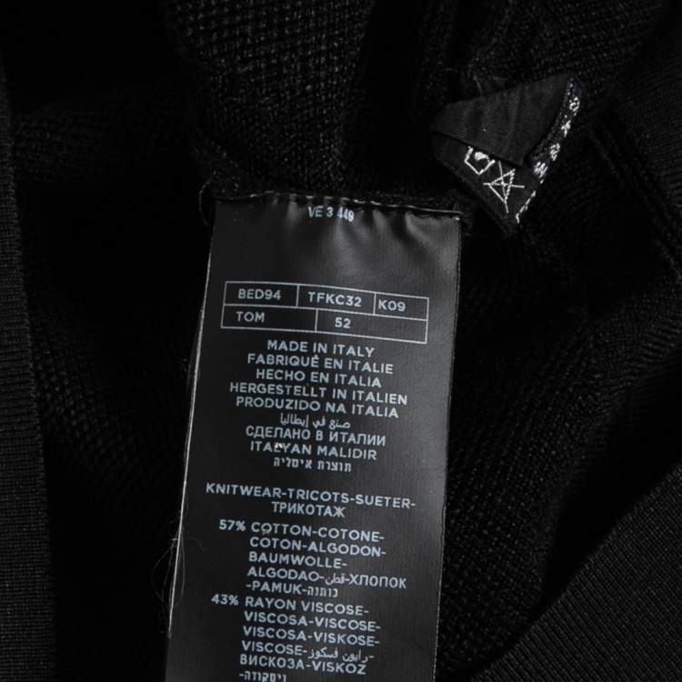 مملوكة مسبقًا Tom Ford Black Cotton Short Sleeve Polo T-Shirt XL
