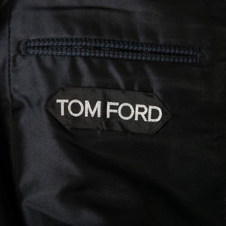 Pre Owned Tom Ford Navy Blue Wool Single Breasted Blazer L