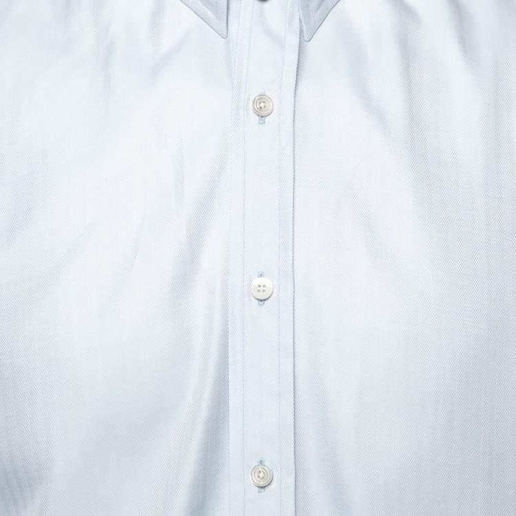 Pre Owned Tom Ford Blue Cotton Button Down Shirt L