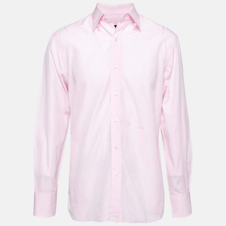 Tom ford Pink Cotton Long Sleeve Button Front Shirt L Tom Ford | TLC