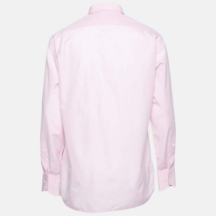 مملوكة مسبقًا Tom ford Pink Cotton Long Sleeve Button Front Shirt L