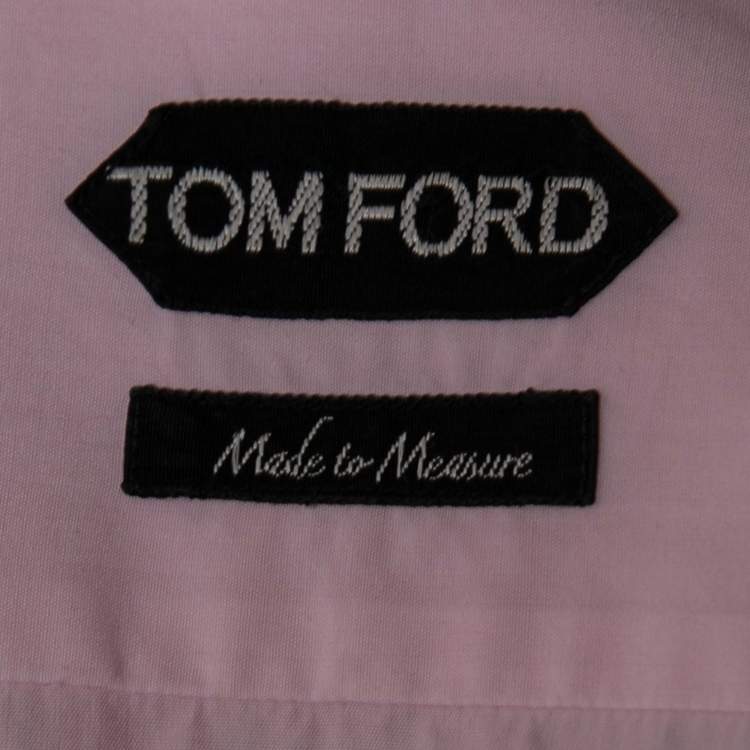 مملوكة مسبقًا Tom ford Pink Cotton Long Sleeve Button Front Shirt L