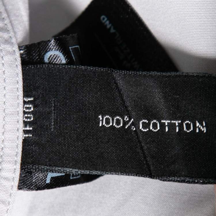 Pre Owned Tom Ford Grey Cotton Long Sleeve Button Front Shirt L