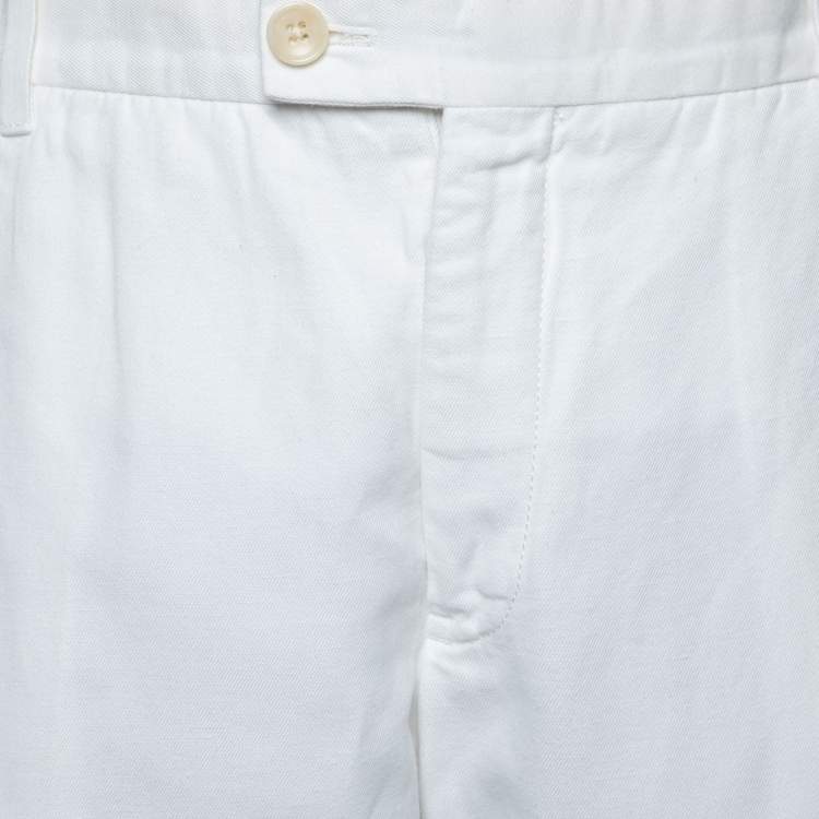 Pre Owned Tom Ford White Cotton Blend Trousers XXL Waist 36" 