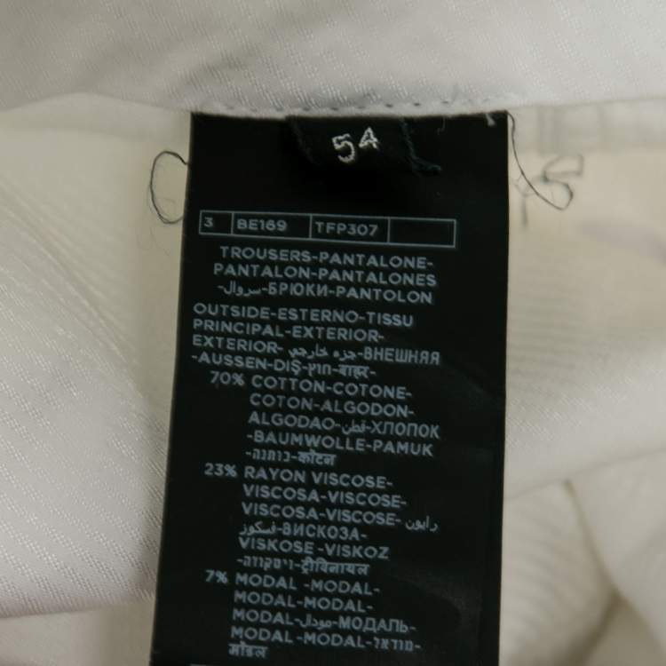 Pre Owned Tom Ford White Cotton Blend Trousers XXL Waist 36" 