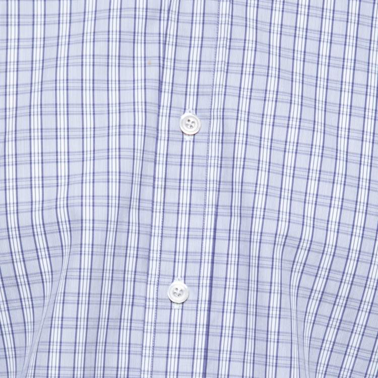 Pre Owned Tom Ford Blue Checkered Cotton Button Front Shirt L