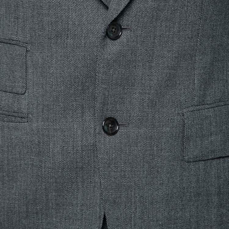 Pre Owned Tom Ford Grey Wool Single Breasted Windsor Single Breasted Blazer & Pant Suit S 