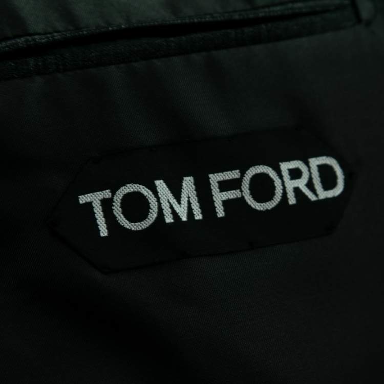 Pre Owned Tom Ford Charcoal Grey Checked Wool Single Breasted Blazer & Pant Suit S