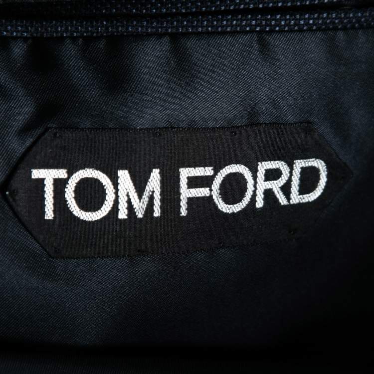 Pre Owned Tom Ford Black Wool & Mohair Textured Single Breasted Blazer S