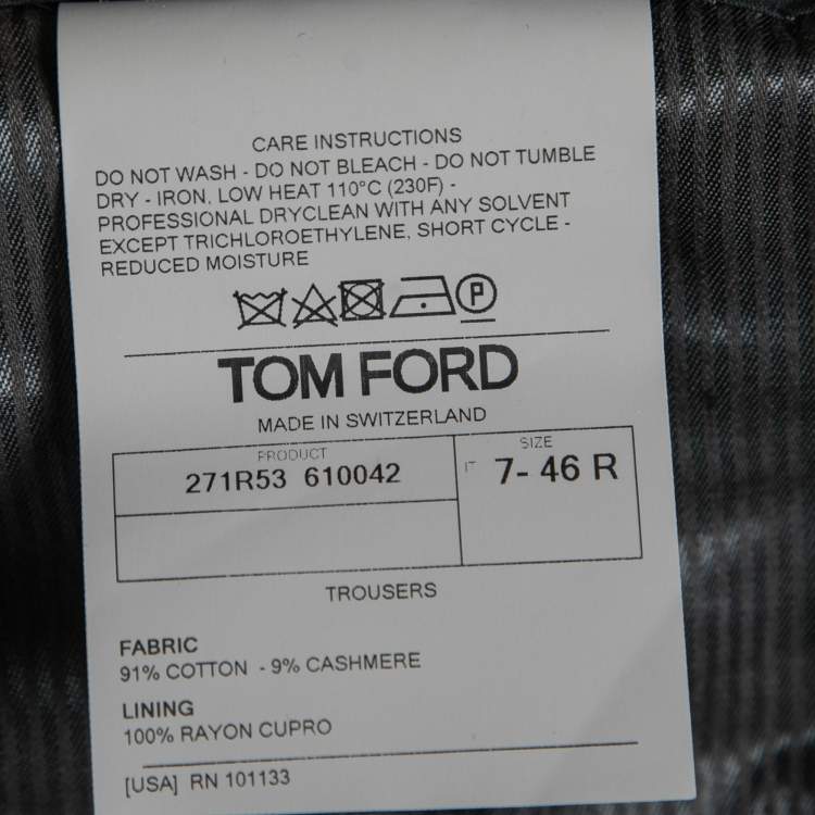 Pre Owned Tom Ford Grey Corduroy Single-Breasted Suit S  