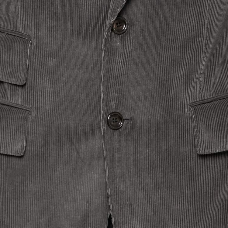 Pre Owned Tom Ford Grey Corduroy Single-Breasted Suit S  