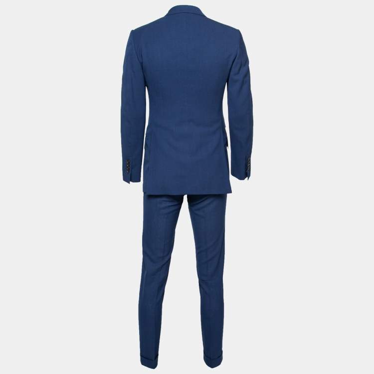 Pre Owned Tom Ford Blue Wool Single-Breasted Suit S  