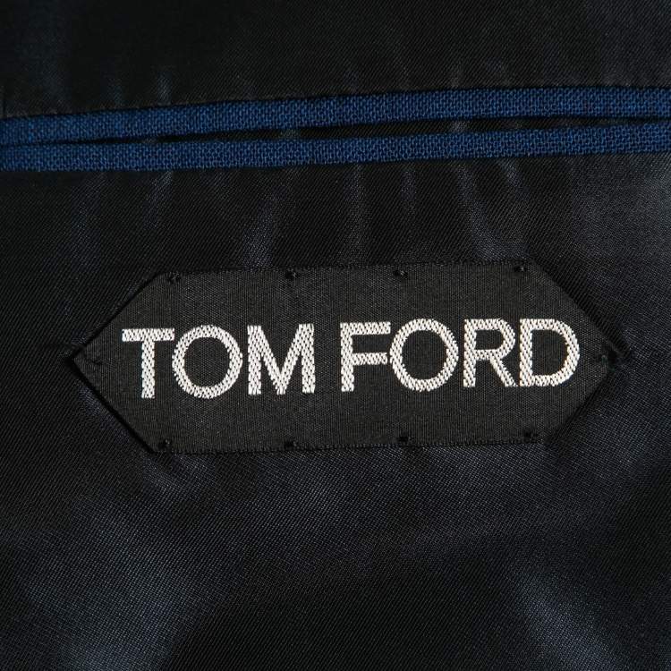 Pre Owned Tom Ford Blue Wool Single-Breasted Suit S  