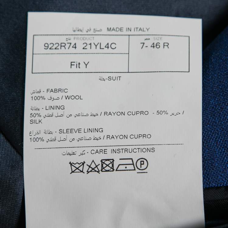 Pre Owned Tom Ford Blue Wool Single-Breasted Suit S  