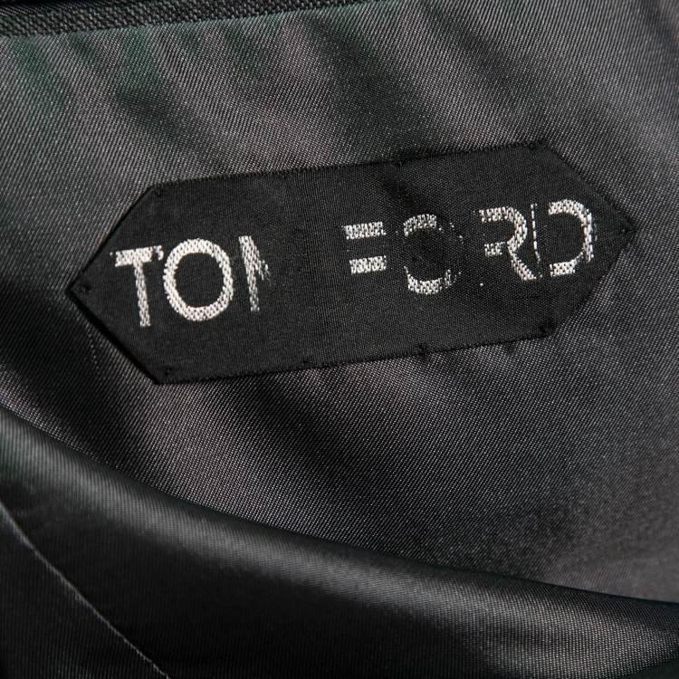 Pre Owned Tom Ford Charcoal Grey Wool Single-Breasted Three-Piece Suit M 