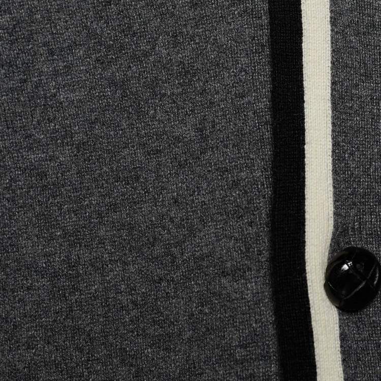 Pre Owned Tom Ford Grey Cashmere Knit Button Front Cardigan XXL
