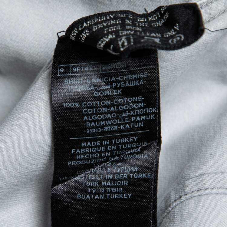 Pre Owned Tom Ford Grey Cotton Long Sleeve Shirt L   