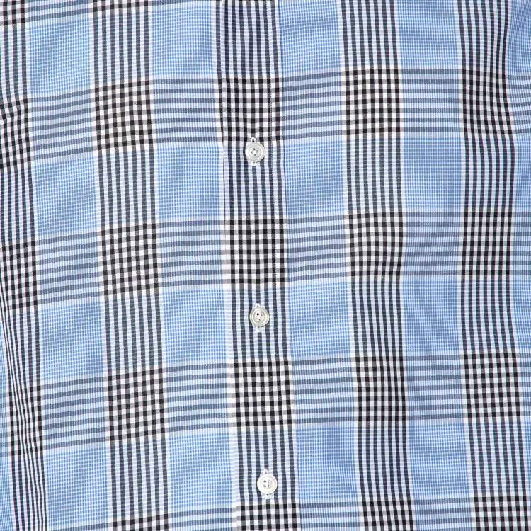 Pre Owned Tom Ford  Blue Plaid Cotton Shirt XXL